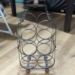 Rustic Metal Wine Rack